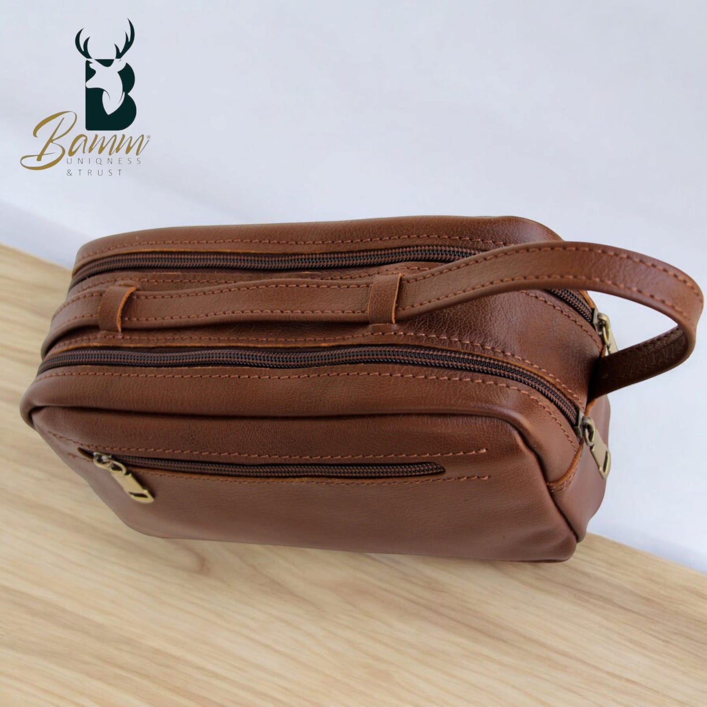 Elegant men's leather handbag 2243-1