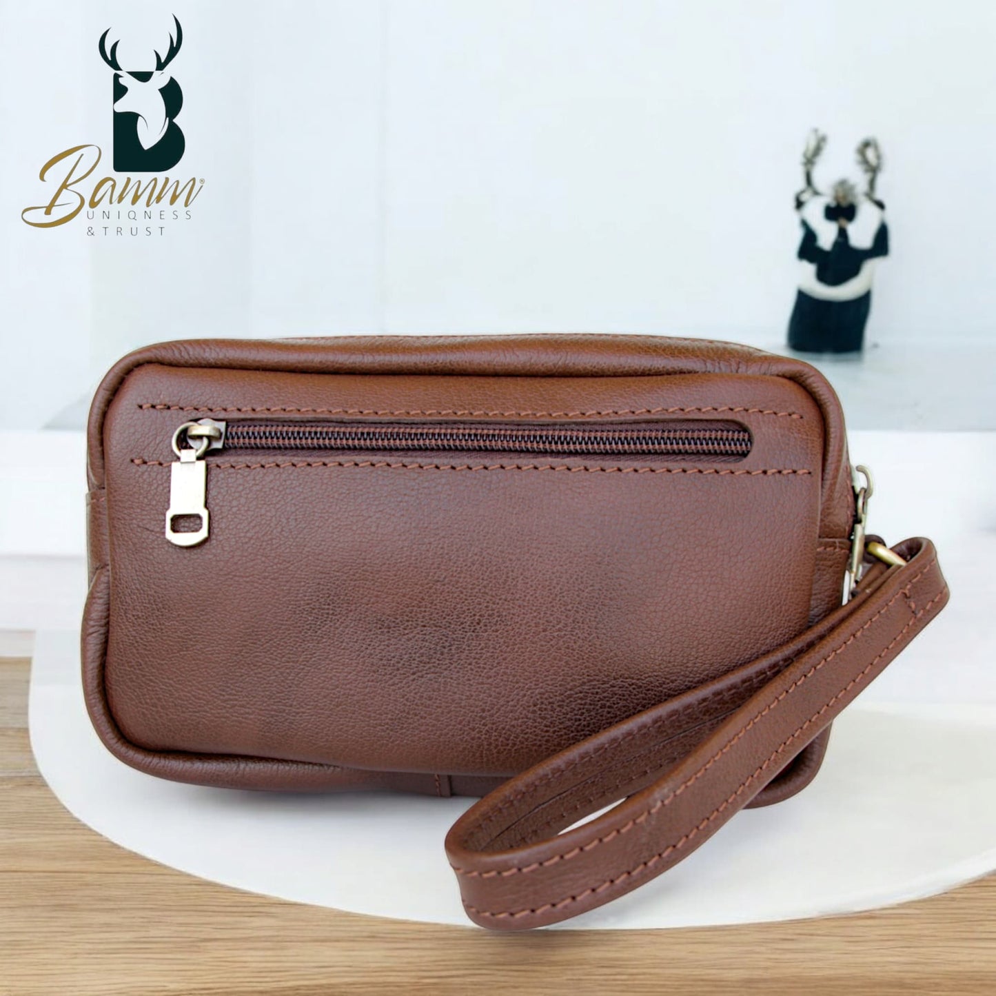 Elegant men's leather handbag 2814