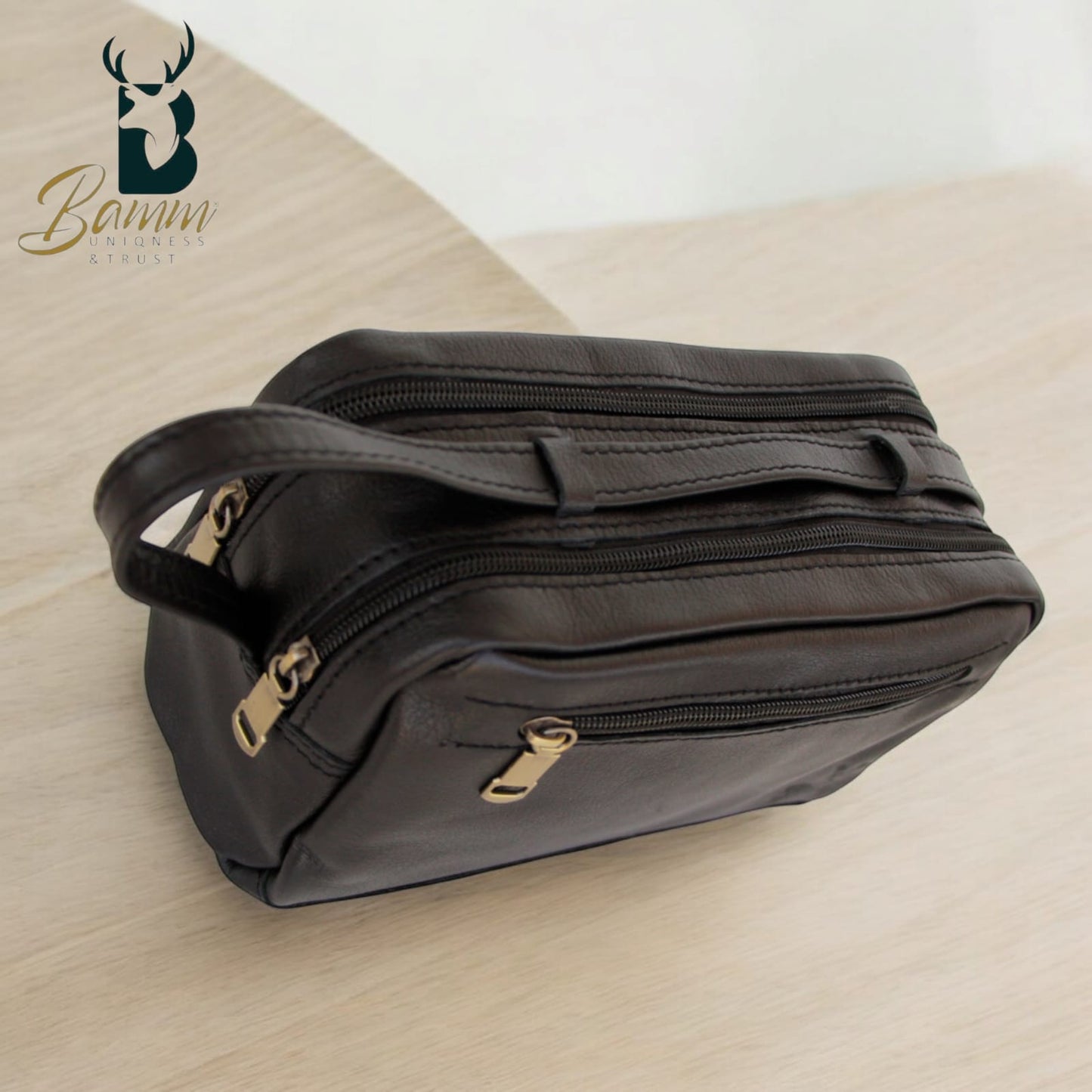 Elegant men's leather handbag 2243-1