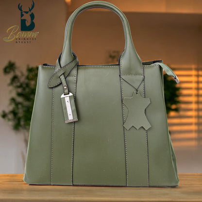 Elegant Women's Genuine Leather Handbag – Spacious & Stylish