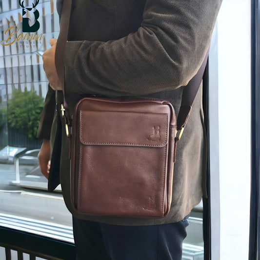 Natural Leather Crossbody Bag-2804