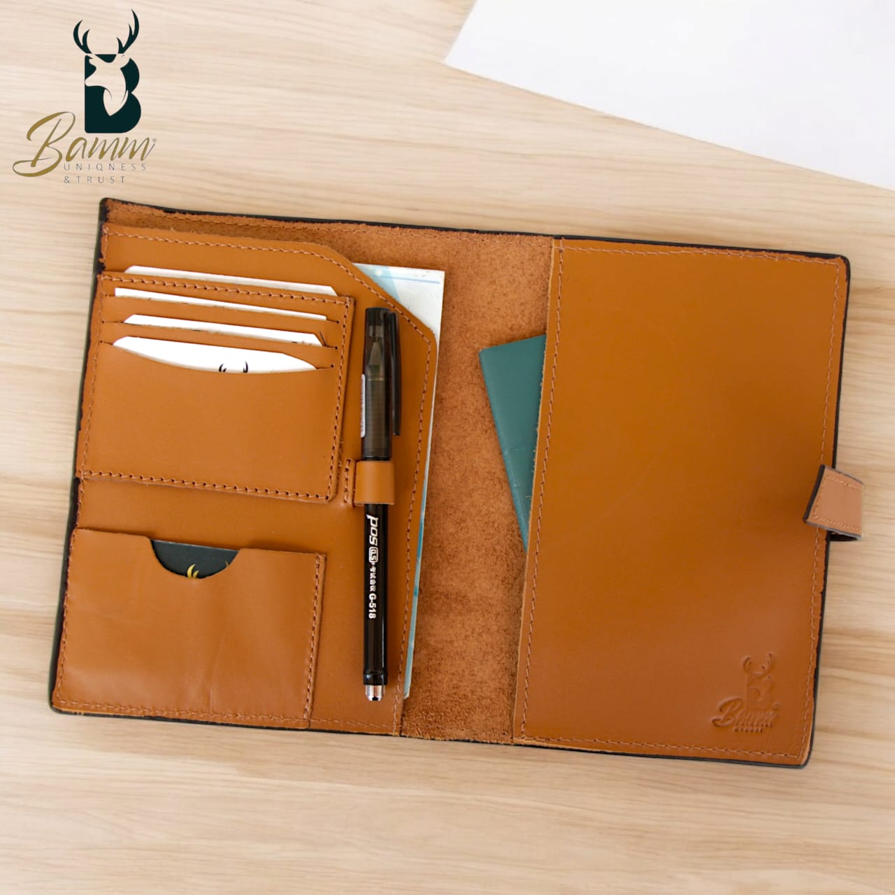 Natural Leather Document Wallet 2320