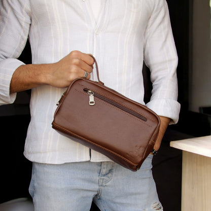 Elegant men's leather handbag 2243-1