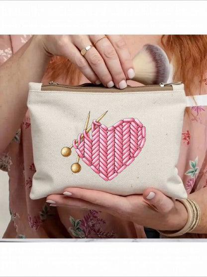 Multi-Use Makeup Organizer Bag – Heavy Duty Duck Cotton, Washable with Digital Print