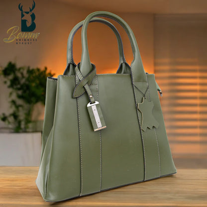Elegant Women's Genuine Leather Handbag – Spacious & Stylish