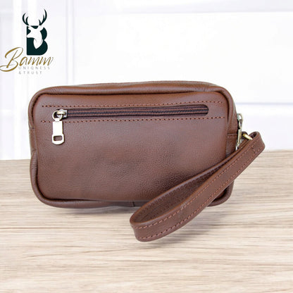 Elegant men's leather handbag 2814