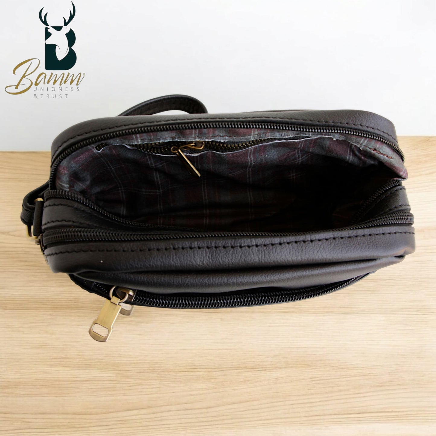 Elegant men's leather handbag 2814
