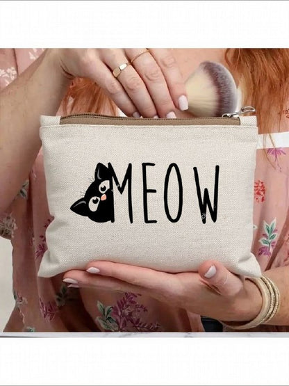 Multi-Use Makeup Organizer Bag – Heavy Duty Duck Cotton, Washable with Digital Print