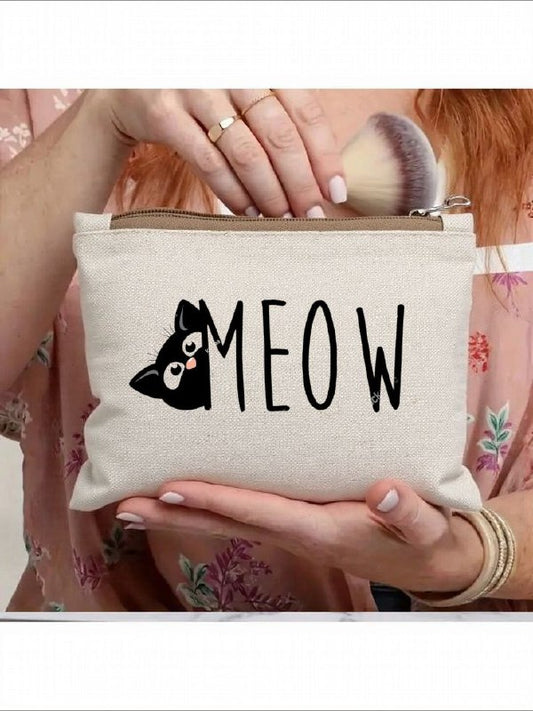 Multi-Use Makeup Organizer Bag – Heavy Duty Duck Cotton, Washable with Digital Print