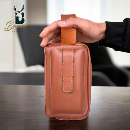 Natural Leather Bag With Mobile Case From Bamm