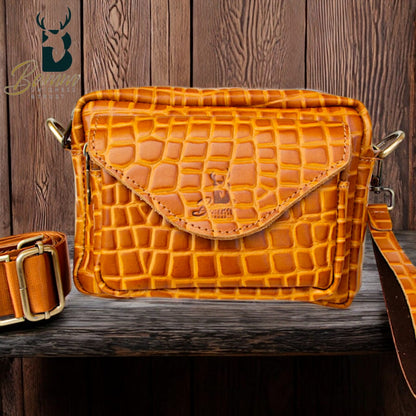Genuine Leather Crossbody & Handbag – Compact, Multi-Compartment Design