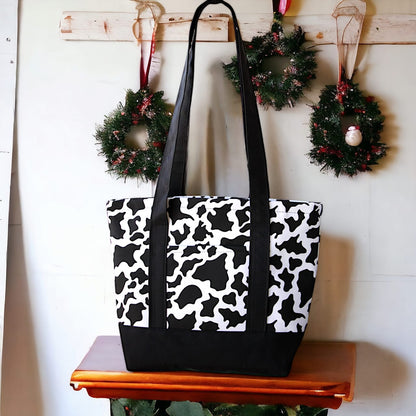 Spacious Polyester Tote Bag with Satin Handles – 30x40 cm, Multi-Compartment 8020