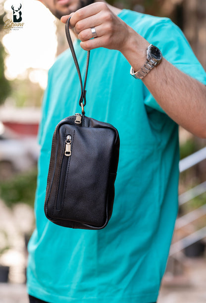 Elegant men's leather handbag 2814