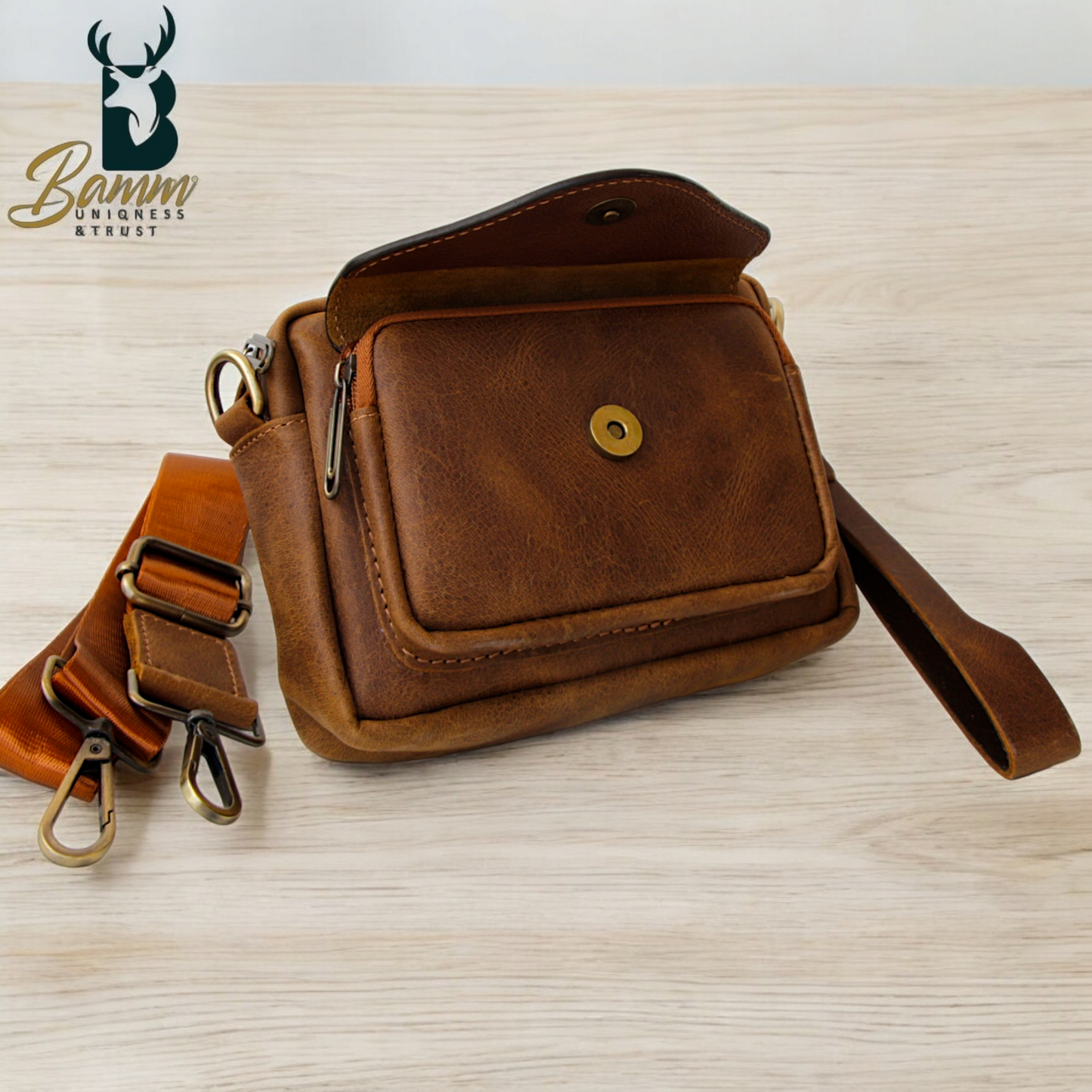 Men's Genuine Leather Crossbody Bag – Stylish & Practical Design