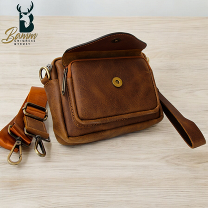 Men's Genuine Leather Crossbody Bag – Stylish & Practical Design