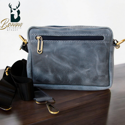 Men's Genuine Leather Crossbody Bag – Stylish & Practical Design