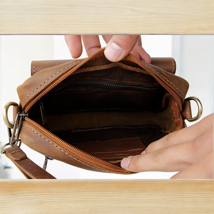 Men's Genuine Leather Crossbody Bag – Stylish & Practical Design