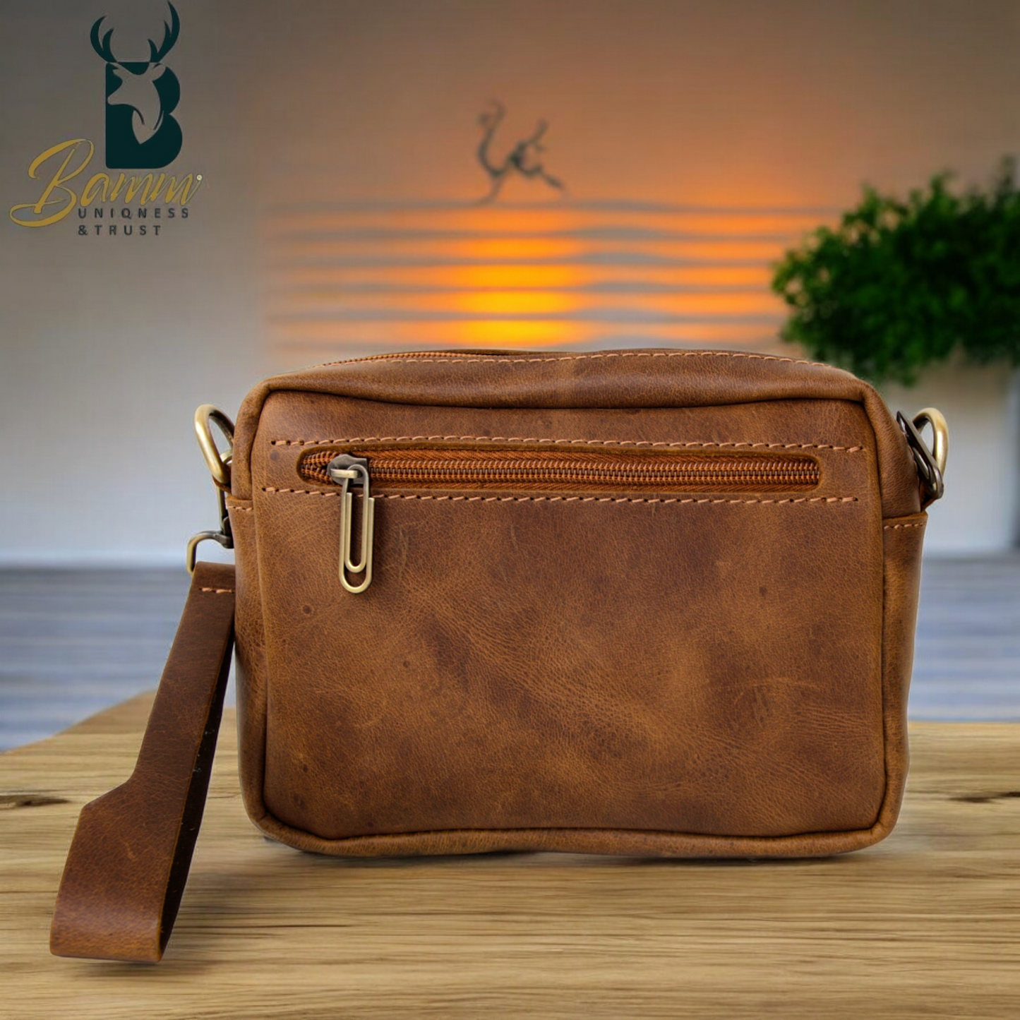 Men's Genuine Leather Crossbody Bag – Stylish & Practical Design