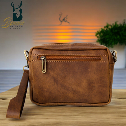 Men's Genuine Leather Crossbody Bag – Stylish & Practical Design
