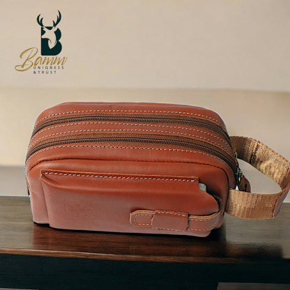 Natural Leather Bag With Mobile Case From Bamm