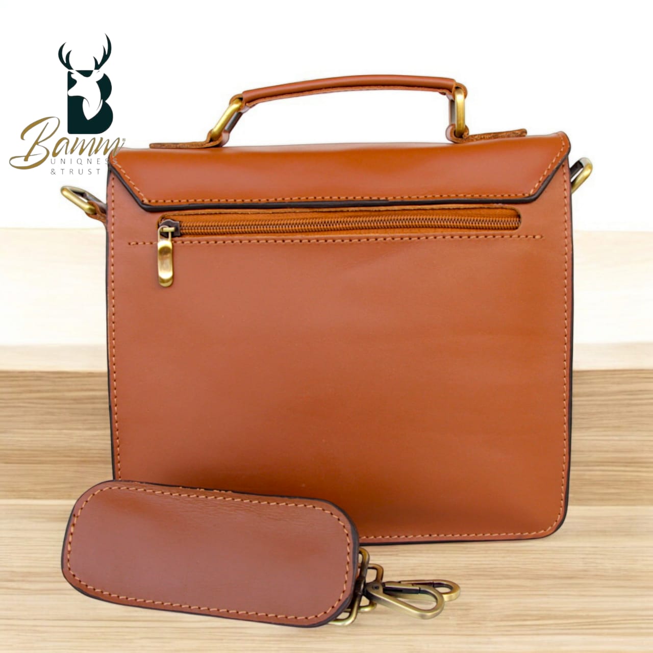 Men's leather shoulder bag-2806