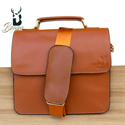 Men's leather shoulder bag-2806