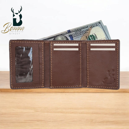 Wallet Natural Leather Brown 3 Layer-2214