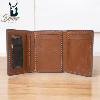 Wallet Natural Leather Brown 3 Layer-2214