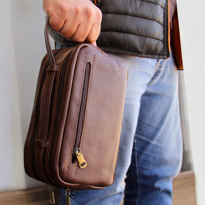 Elegant men's leather handbag 2243-1