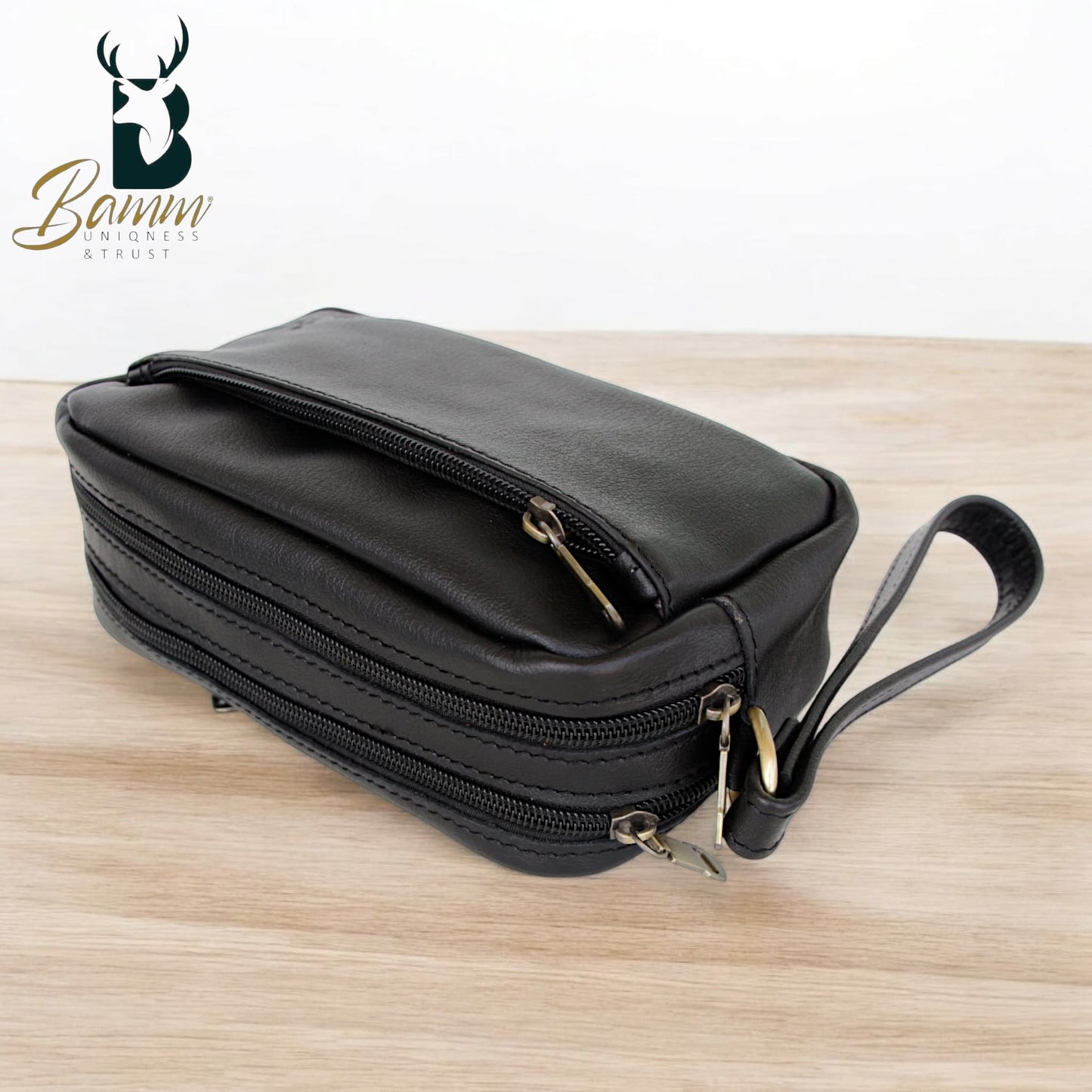 Elegant men's leather handbag 2814
