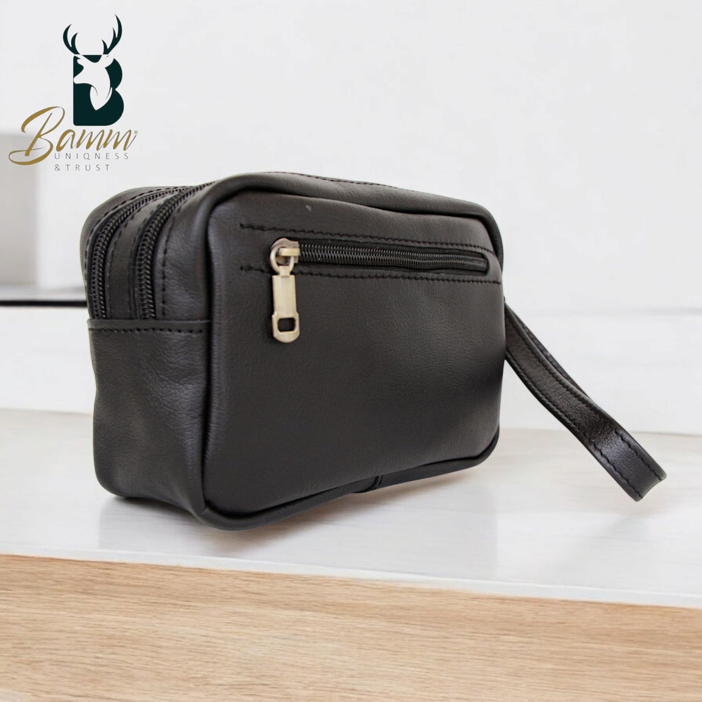 Elegant men's leather handbag 2814