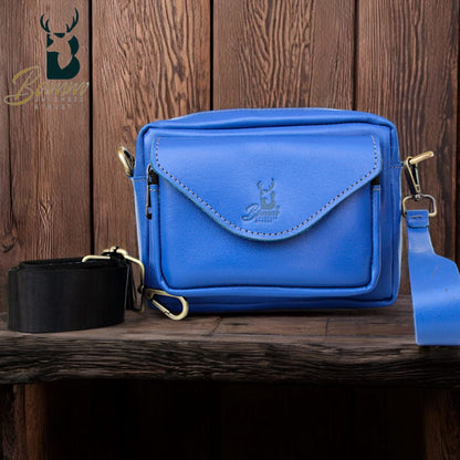 Genuine Leather Crossbody & Handbag – Compact, Multi-Compartment Design