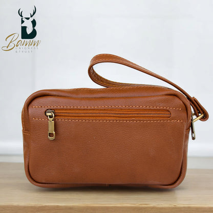 Elegant men's leather handbag 2814
