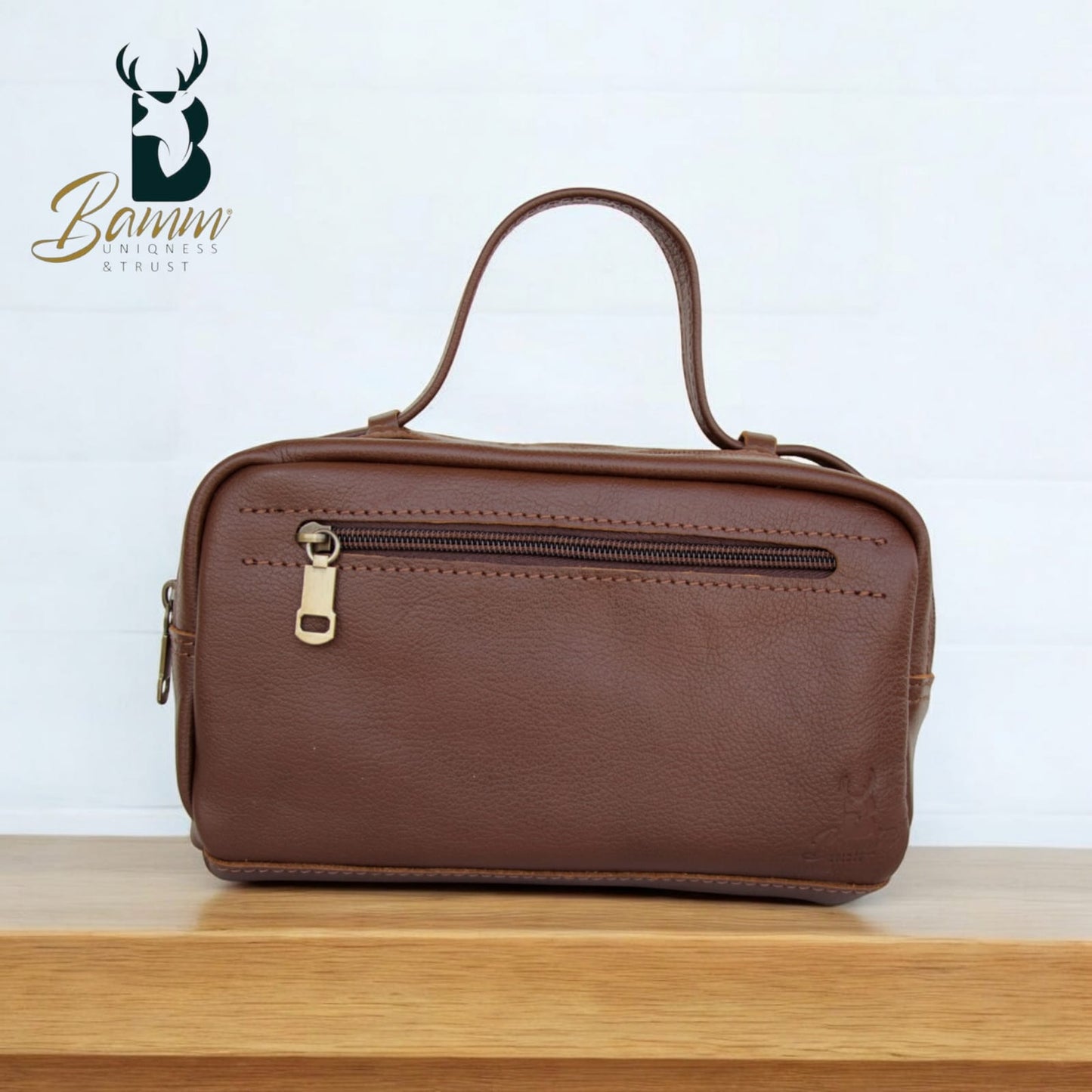 Elegant men's leather handbag 2243-1