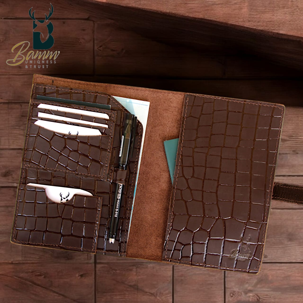 Natural Leather Document Wallet 2320