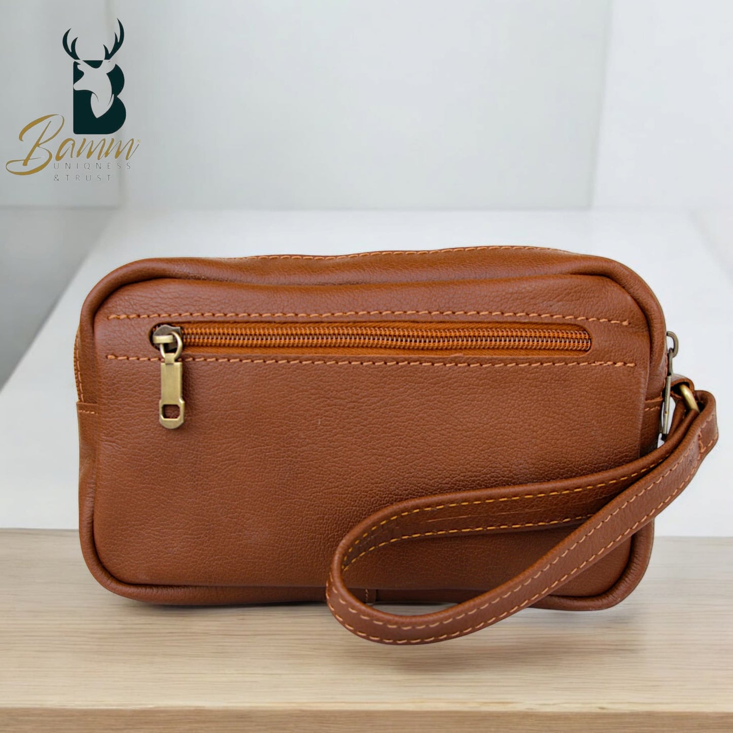 Elegant men's leather handbag 2814