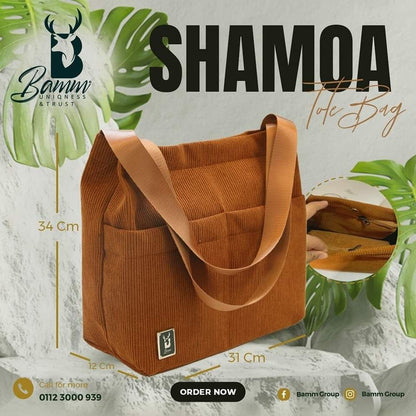 BAMM Corduroy Canvas Tote Bag for Women – Stylish Shoulder Bag for Travel, School & Daily Use (8006)