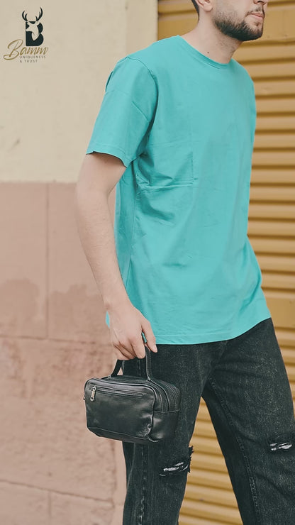 Elegant men's leather handbag 2243-1