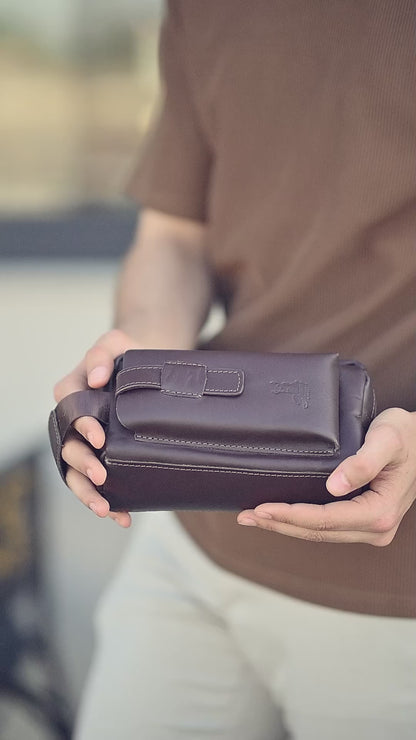 Natural Leather Bag With Mobile Case From Bamm